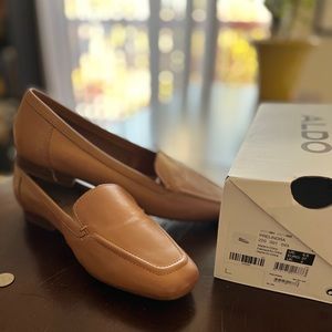 Light brown aldo leather loafer